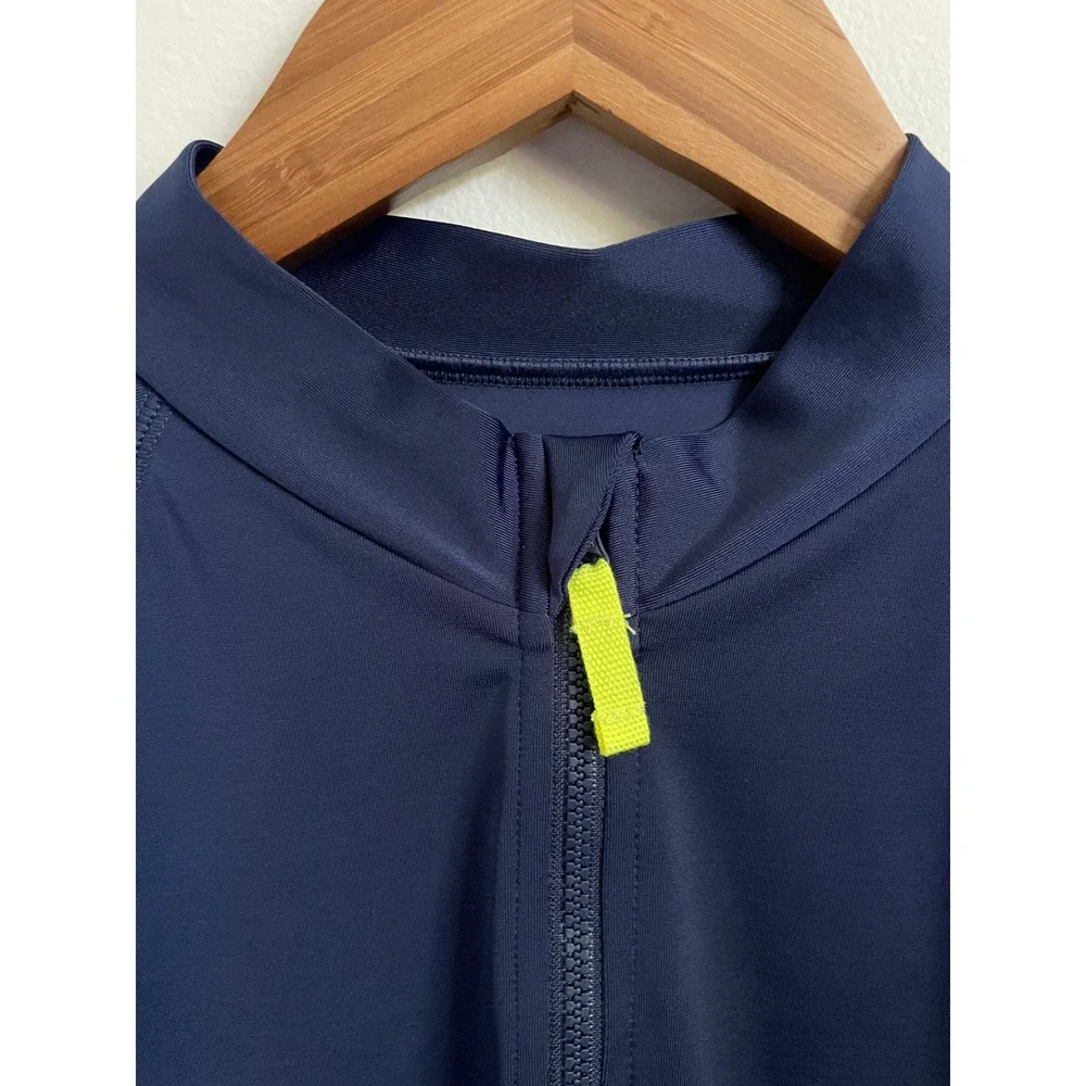 J.Crew Navy Rashguard Long-Sleeve Half-Zip UPF 50+ Boys Size XL, New